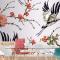 Çiçekler Ve Bitkiler Çiçekler Ve Kuşlar Sorunsuz Baskı Desenli Duvar Kağıdı