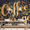 Girdaplar Ve Uyumlu Fincan Tasarımı Cafe Duvar Kağıdı
