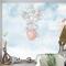 Gökyüzünde Fil Panda Çocuk Odası Duvar Kağıdı
