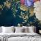 Vintage Çiçekli Sanat Yatak Odası Duvar Kağıdı