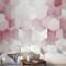 Soyut Pembe Geometrik Desen Duvar Kağıdı 