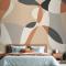 Boho Geometrik Soyut Sanat Yatak Odası Duvar Kağıdı