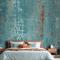 Teal Verdigris Yatak Odası Duvar Kağıdı