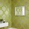 Yeşil Damask Desen Dokulu Ucuz Duvar Kağıdı 762136
