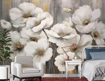 Soyut Elle Boyanmış Nostaljik Çiçekli Yağlıboya Vintage Duvar Kağıdı Soyut Elle Boyanmış Nostaljik Çiçekli Yağlıboya Vintage Duvar Kağıdı