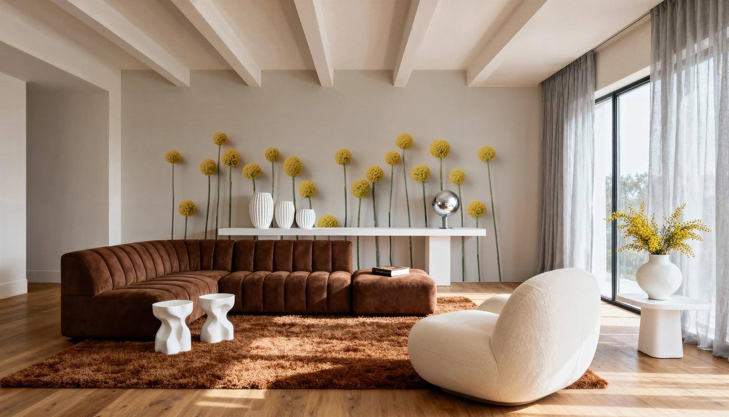 Minimalist Craspedia Duvar Kağıdı