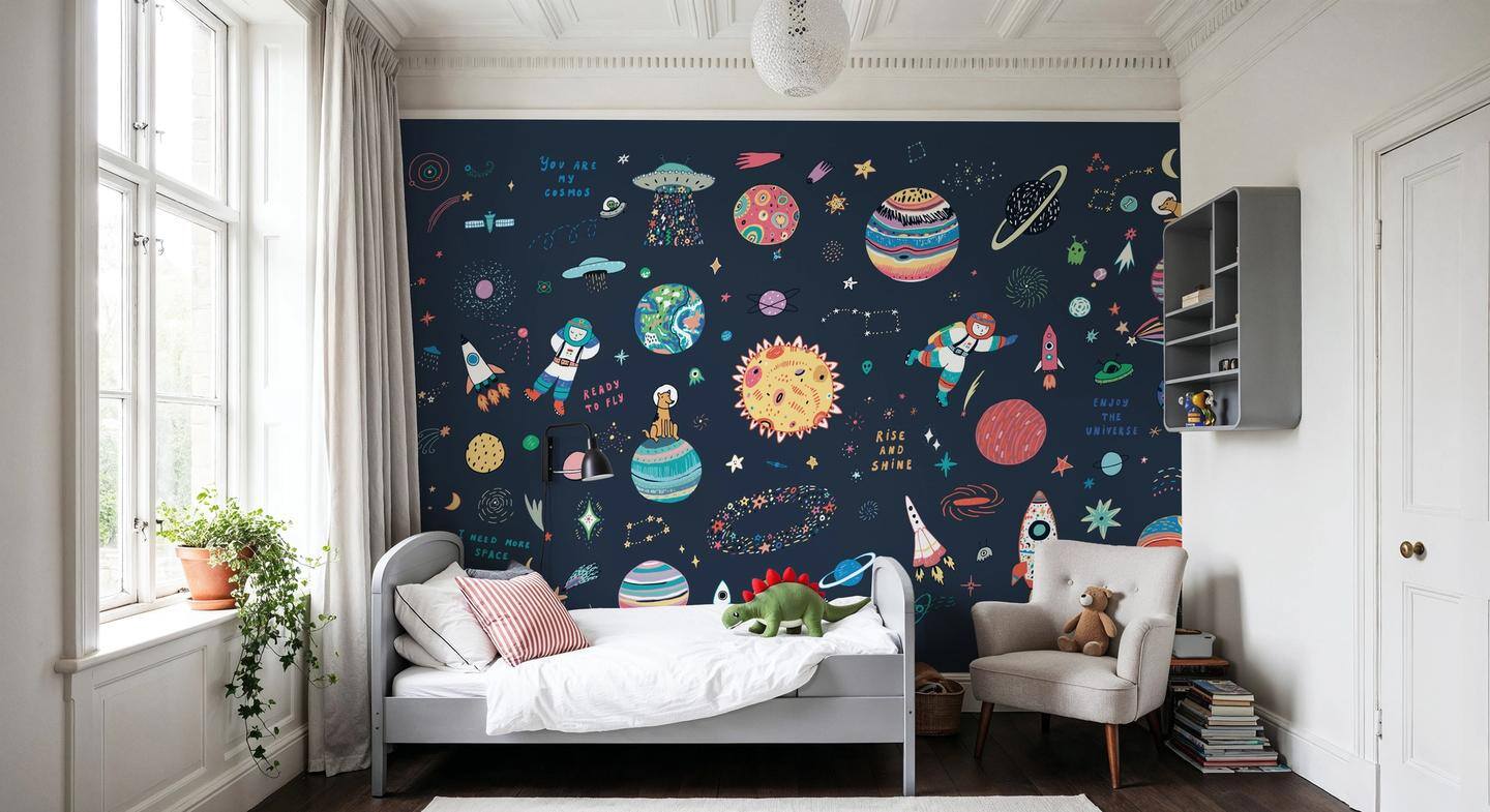 Neşeli Astronotlar Uzayda Duvar Kağıdı