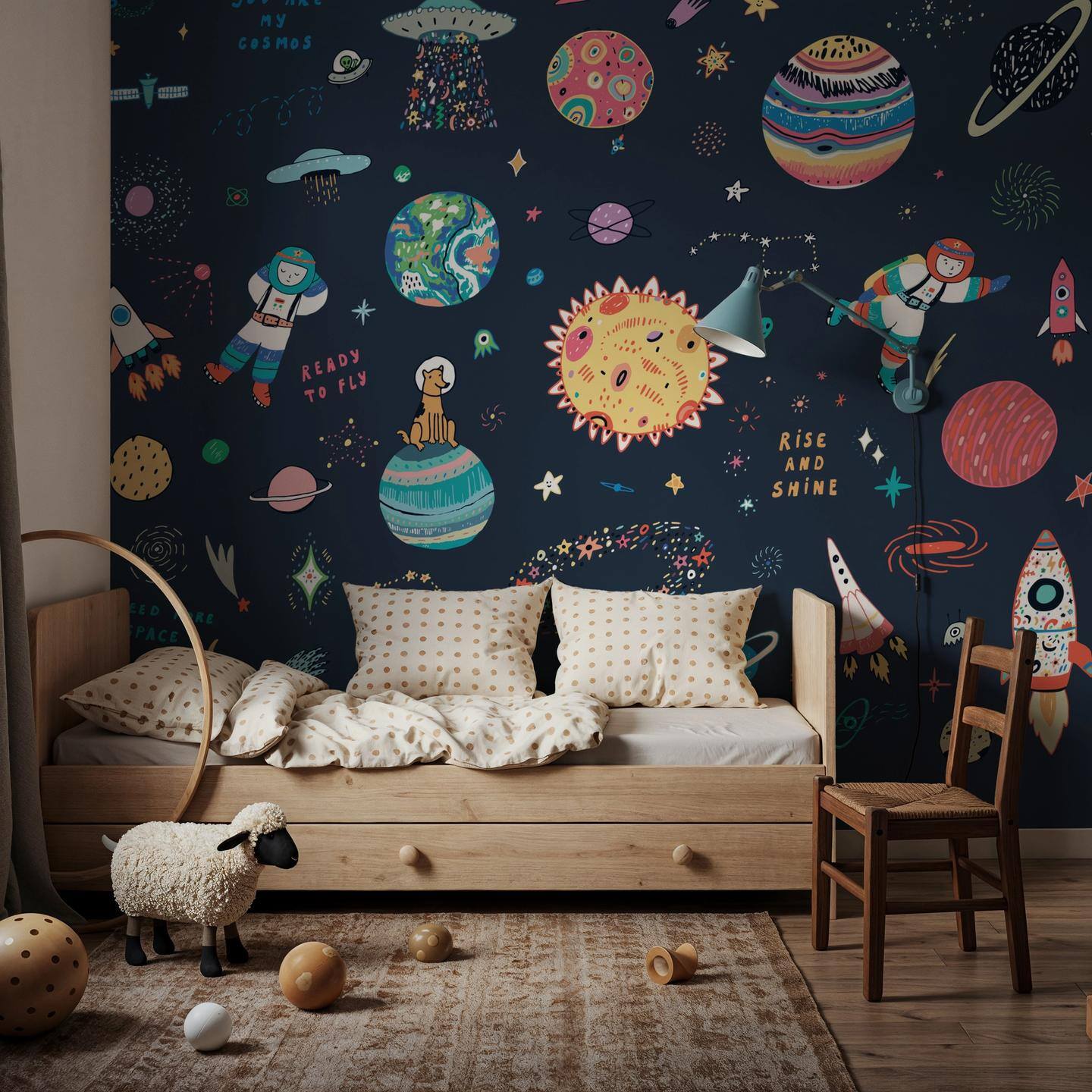 Neşeli Astronotlar Uzayda Duvar Kağıdı