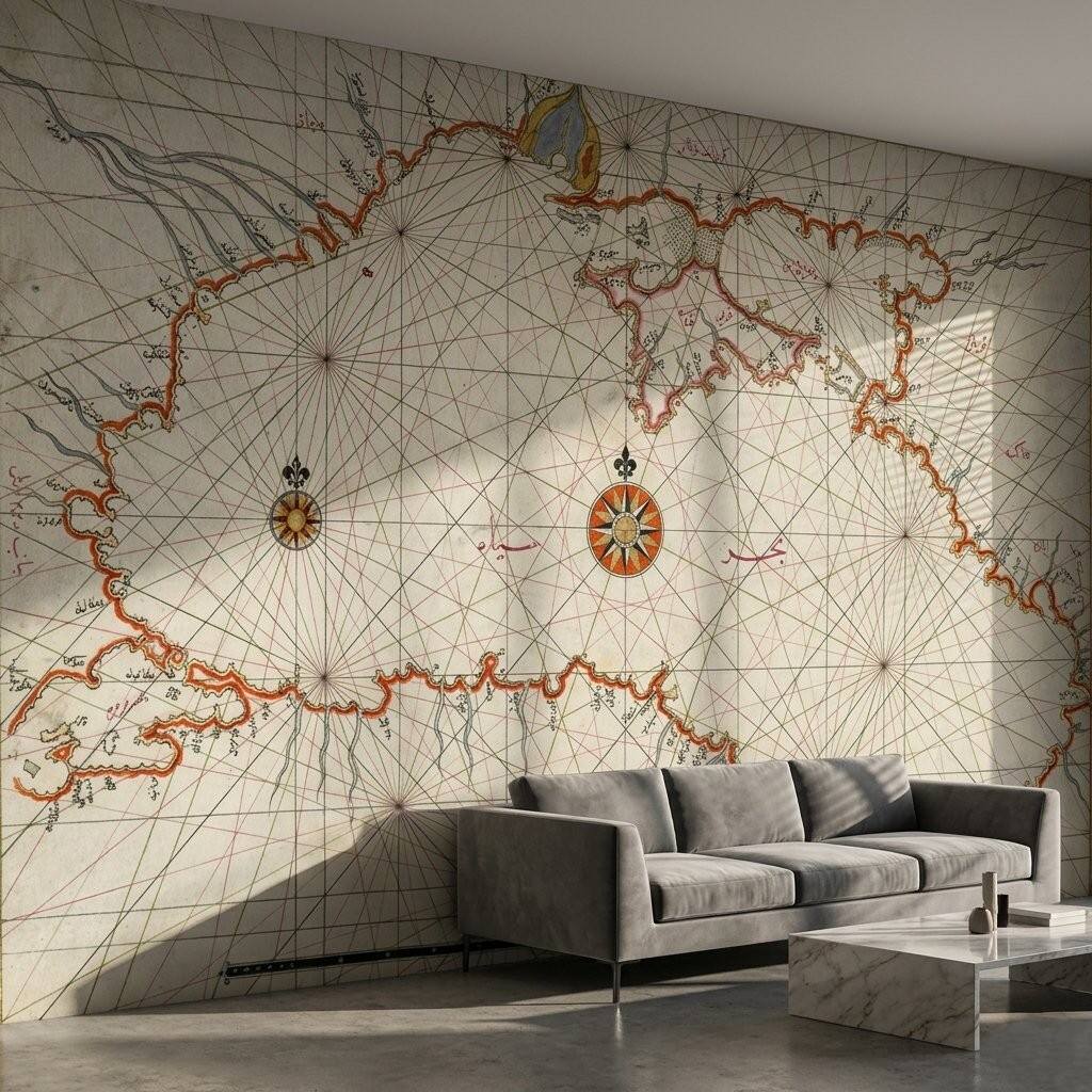 Piri Reis Karadeniz Haritası Duvar Kağıdı