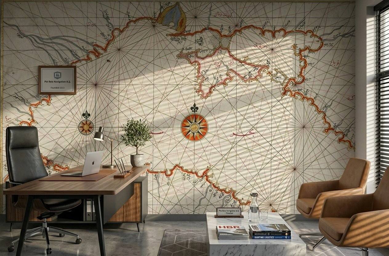 Piri Reis Karadeniz Haritası Duvar Kağıdı