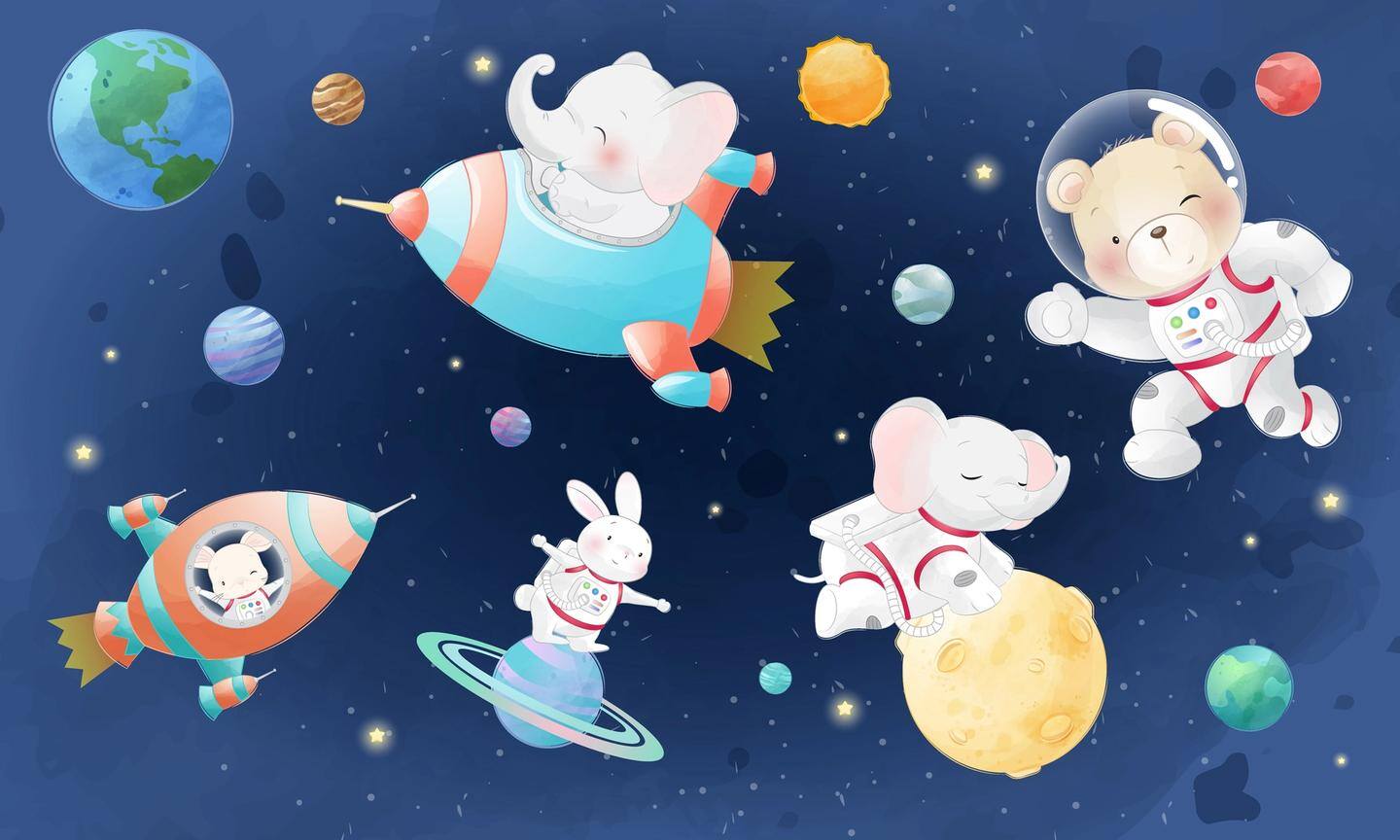 Tüylü Astronotlar Duvar Kağıdı