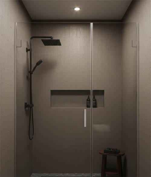 Bambu Cizgili Kabartmali Kahverengi Banyo Mutfak Duvar Kagidi Resim 15194Jpg