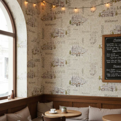 Cafe Harfli Sehirli Krem 16 M2 Duvar Kagidi 10362 1 Resim 15268Jpg