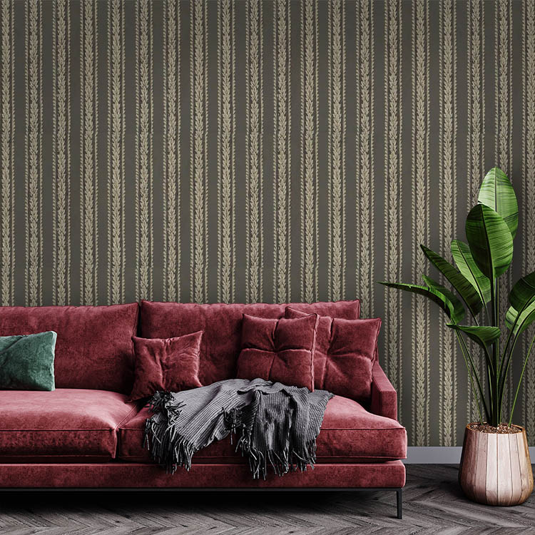 Modern Living Room Luxury Interior Design Mock Up With Dark Red