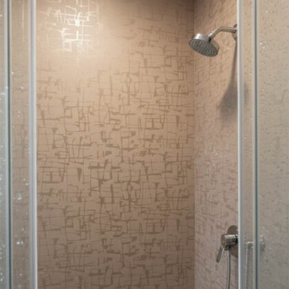 Cizgili Parlak Desenli Kahverengi Banyo Mutfak Duvar Kagidi Resim 15196Jpg