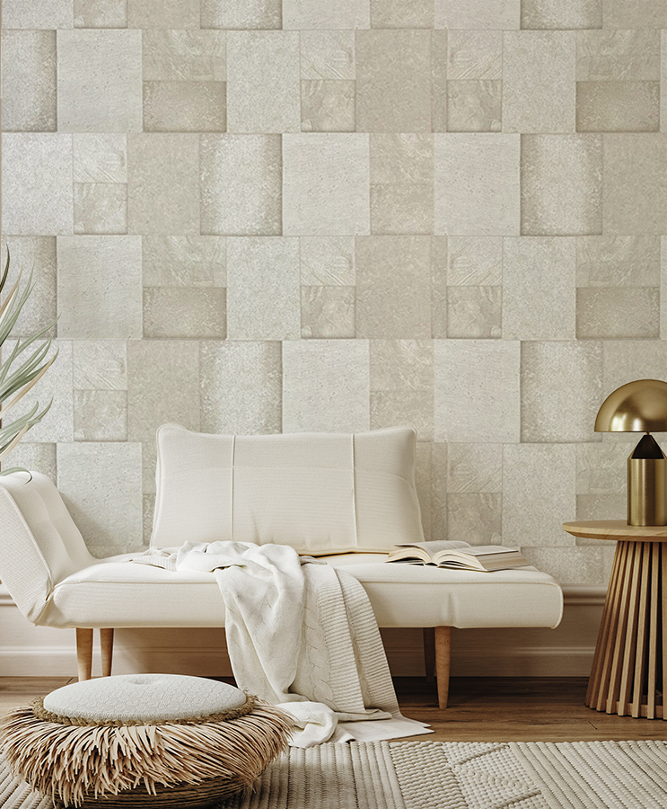 Kahverengi Kare Tas Desen 16 M2 Duvar Kagidi 81852 1469 1Jpg