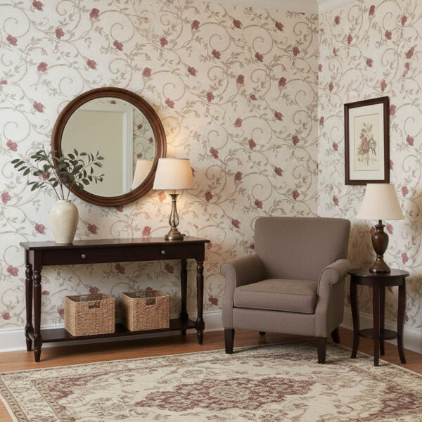 Krem Pembe Cicek 16 M2 Duvar Kagidi 92175 Resim 1520Jpg