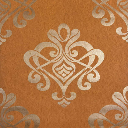Turuncu Damask Desen Dokulu Ucuz Duvar Kagidi 762174 15249 1Jpg