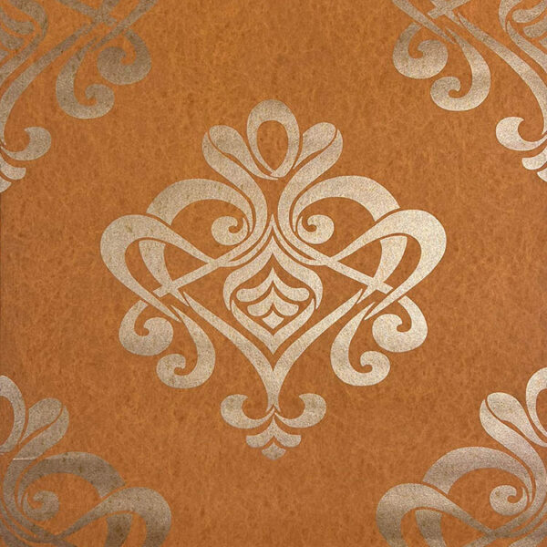 Turuncu Damask Desen Dokulu Ucuz Duvar Kagidi 762174 15249 1Jpg