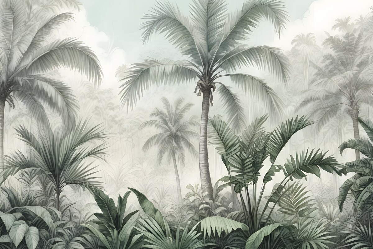 Exotic Palm Tree Wallpaper For Living Room Kitchen Bedroom Kids