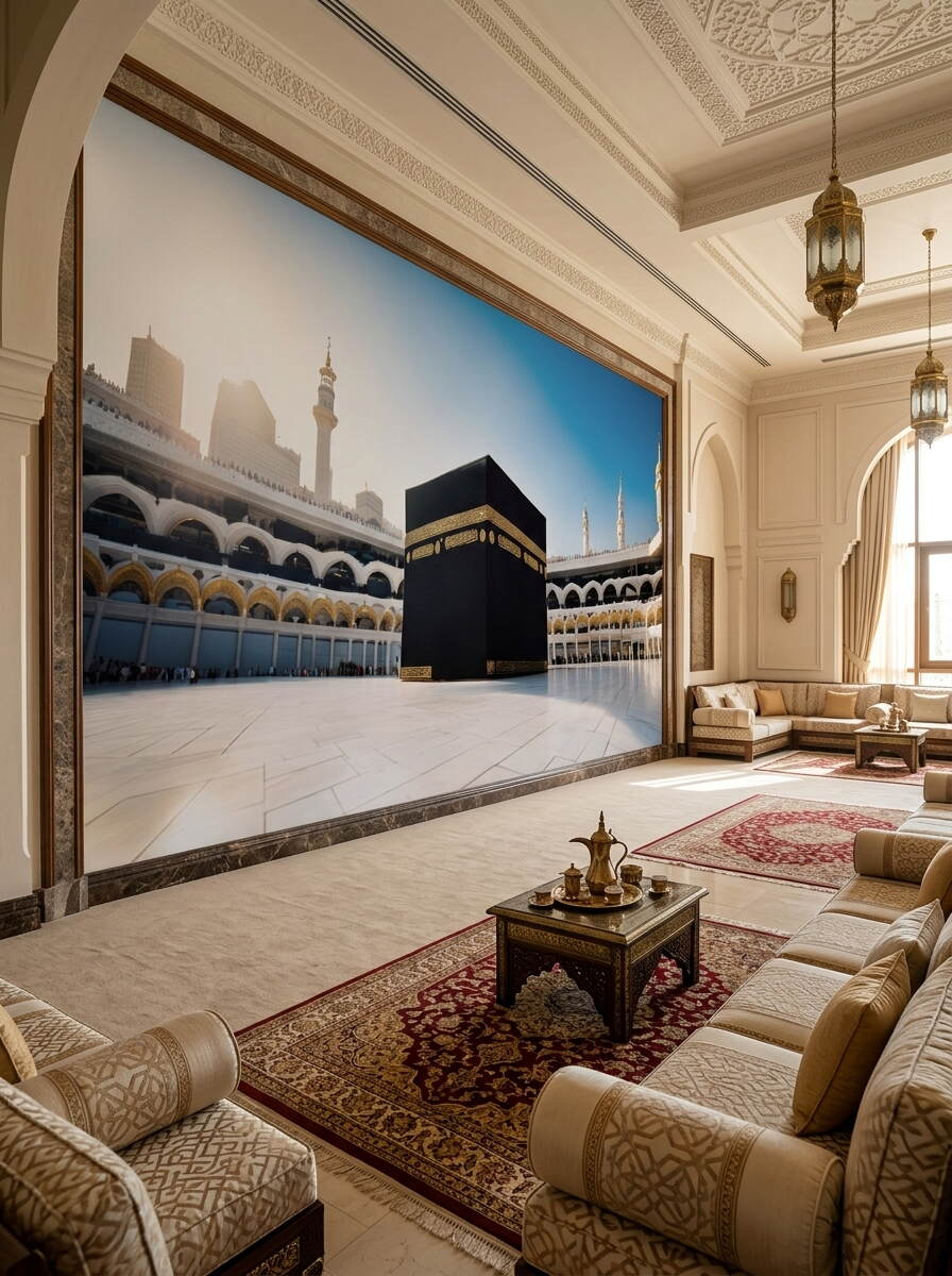 Gündüz Manzaralı Kabe I Muazzama Ve Mescid I Haram Duvar Kağıdı
