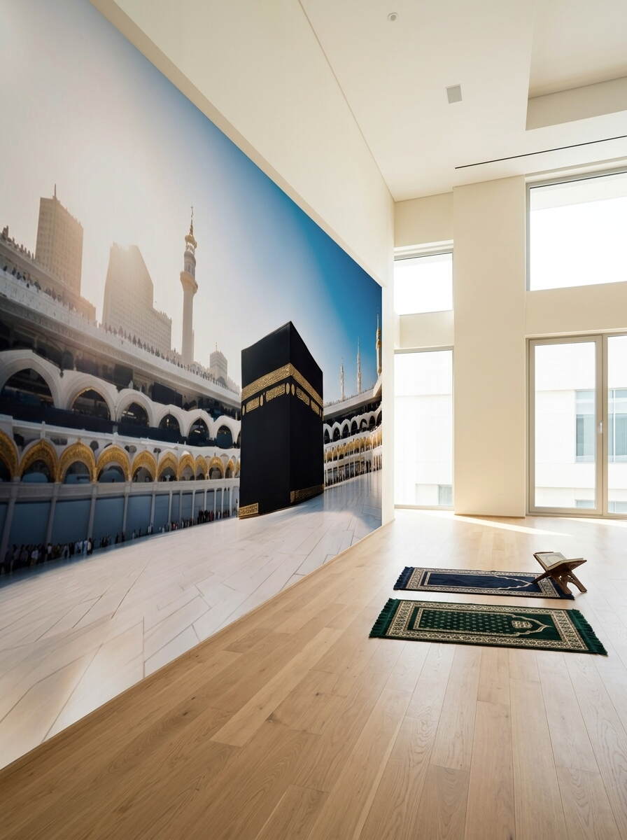Gündüz Manzaralı Kabe I Muazzama Ve Mescid I Haram Duvar Kağıdı